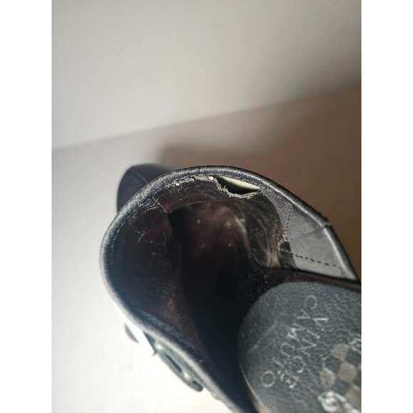 Vince Camuto Women's Christie Studded Black Leather Mules 7.5 Goth Witchy - Picture 4 of 10